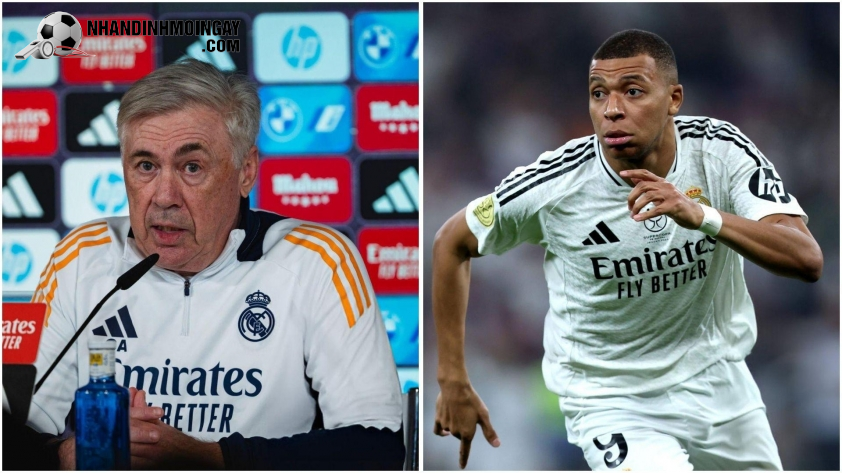 Carlo Ancelotti khẳng định Mbappe đang đạt đỉnh phong độ. Ảnh: Getty