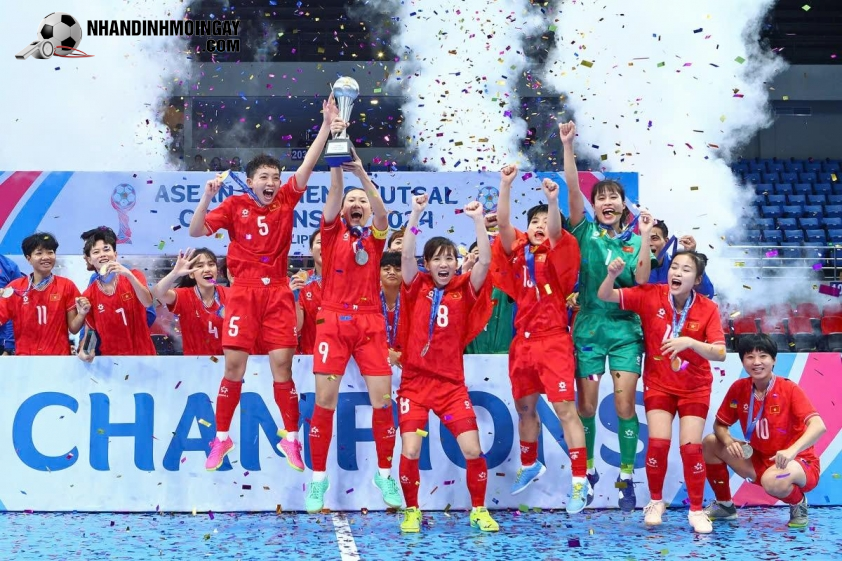 ĐT futsal nữ Việt Nam vừa vô địch giải futsal nữ Đông Nam Á 2024 (Ảnh: Futsal Thailand)