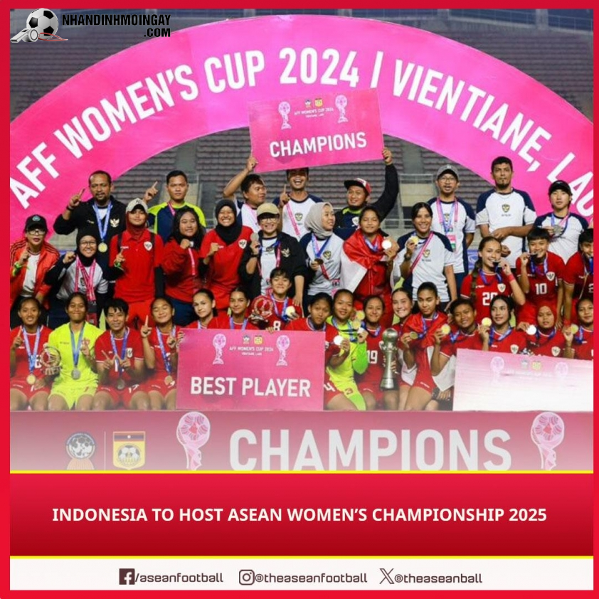 Indoensia sẽ trở thành chủ nhà của AFF Cup nữ 2025