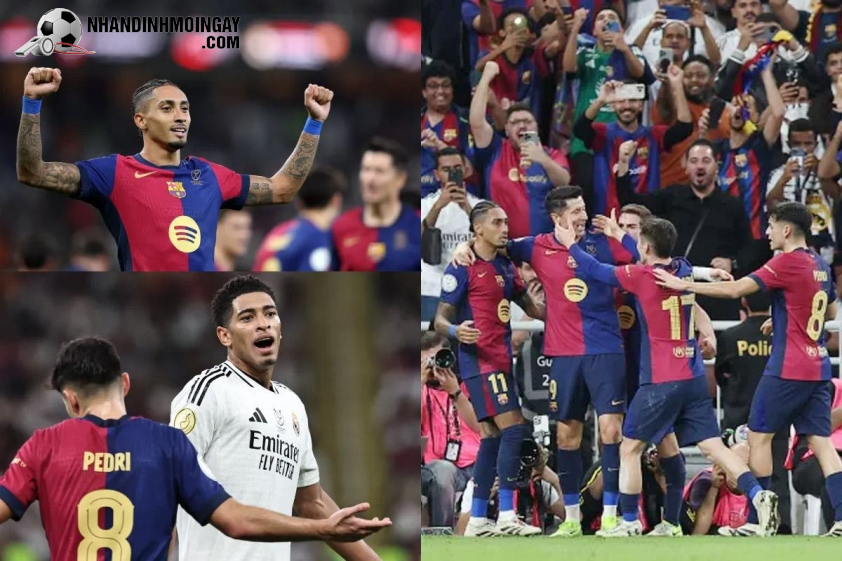 Barca ngược dòng thắng 5-2 Real Madrid. Ảnh: Getty