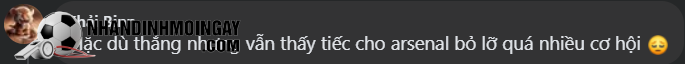 Mặc dù thắng nhưng vẫn thấy tiếc cho Arsenal bỏ lỡ quá nhiều cơ hội