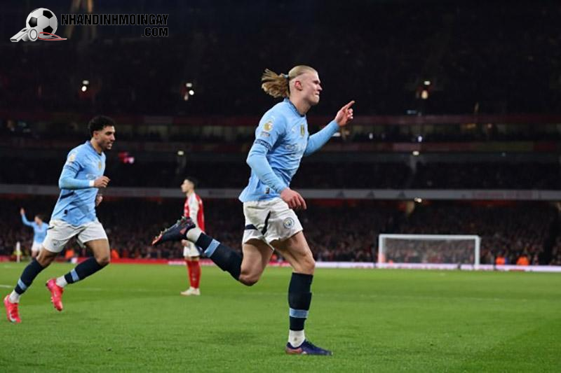 Haaland lập kỳ tích trong ngày buồn của Man City. Ảnh: Getty